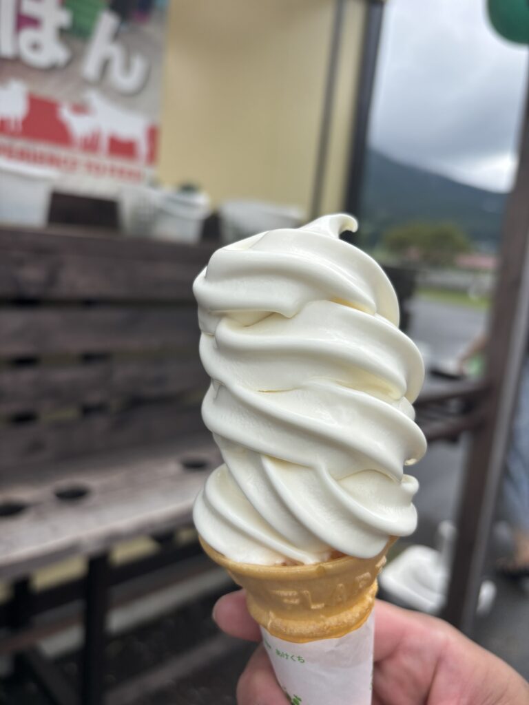 酪農王国オラッチェにて丹那牛乳ソフトクリーム